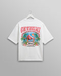 Milton - White Getaway Graphic Cotton T-Shirt