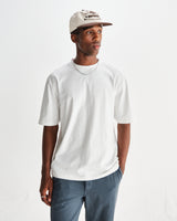 wax london men's Milton - White Organic Compact Cotton T-Shirt