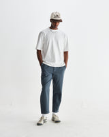 wax london men's Milton - White Organic Compact Cotton T-Shirt
