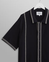 wax london Minori Shirt Navy Milano Stitch