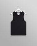 Montague - Black Ribbed Organic Cotton Vest