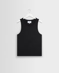 Montague - Black Ribbed Organic Cotton Vest