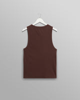 wax london Montague - Brown Ribbed Organic Cotton Vest