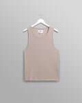 Montague - Taupe Grey Ribbed Organic Cotton Vest