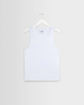 Montague - White Ribbed Organic Cotton Vest