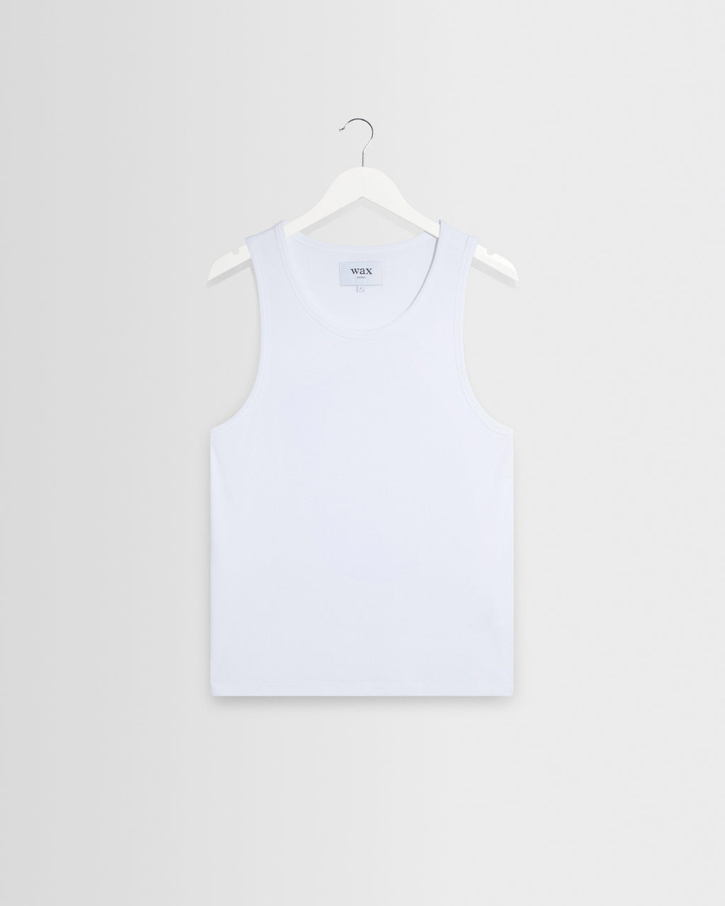 Montague - White Ribbed Organic Cotton Vest