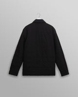 wax london men's Mount - Brown Reversible Bobble Wool Overshirt