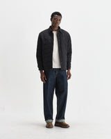 wax london men's Mount - Brown Reversible Bobble Wool Overshirt