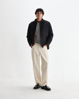 wax london men's Mount - Brown Reversible Bobble Wool Overshirt