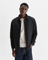 wax london men's Mount - Brown Reversible Bobble Wool Overshirt