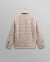 wax london men's Mount - Natural Reversible Boucle Wool Overshirt