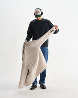 wax london men's Mount - Natural Reversible Boucle Wool Overshirt