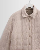 wax london men's Mount - Natural Reversible Boucle Wool Overshirt
