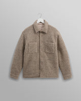 wax london Mount - Natural Reversible Wool Overshirt