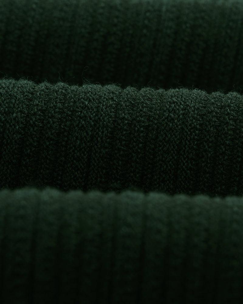 wax london Naples - Dark Green Textured Knitted Polo Shirt