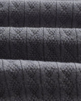 wax london Naples - Grey Blue Diamond Stripe Knitted Polo