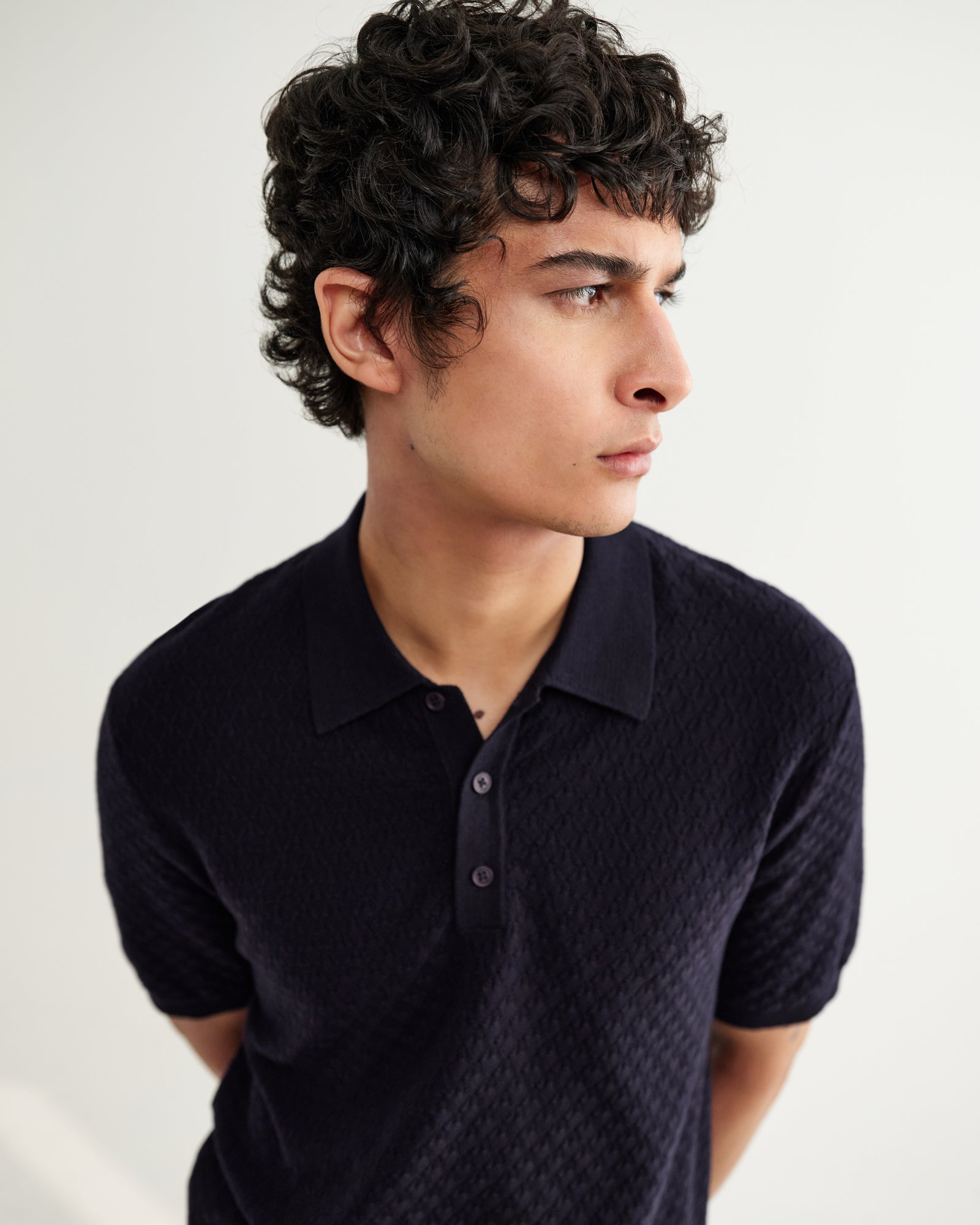 トップス opium england logo knit polo shirts UNISEX OPIUM 00 POLO OVERSIZED FIT. CRAFTED FROM 100% COTTON PIQUE