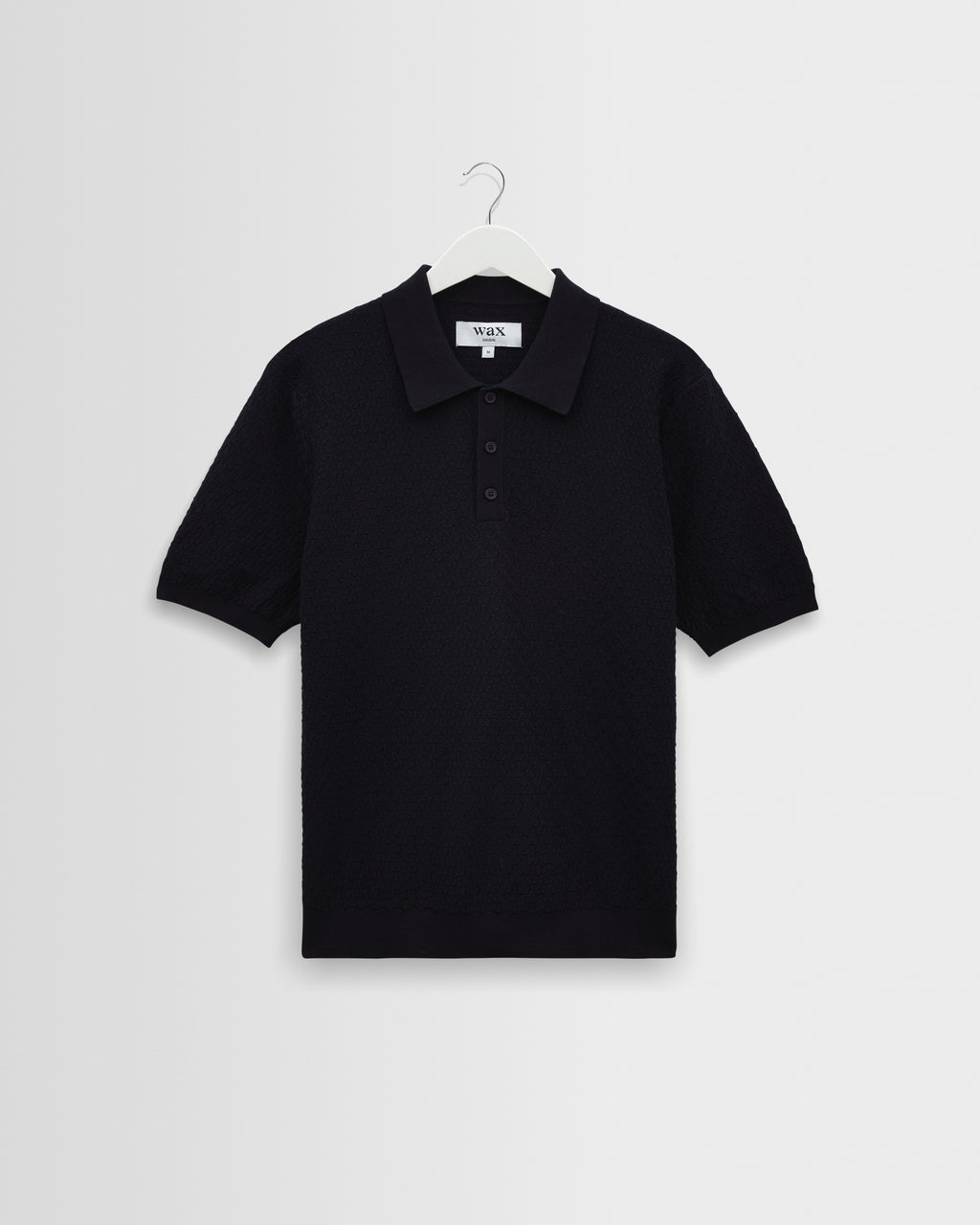 Naples - Navy Retro Diamond Knitted Polo
