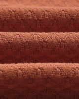 wax london men's Naples - Rust Retro Diamond Knitted Polo