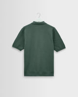 wax london men's Naples - Sea Green Retro Diamond Knitted Polo
