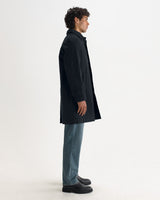 wax london men's Navarino - Dark Navy Water Repellent Twill Mac