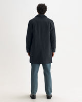 wax london men's Navarino - Dark Navy Water Repellent Twill Mac