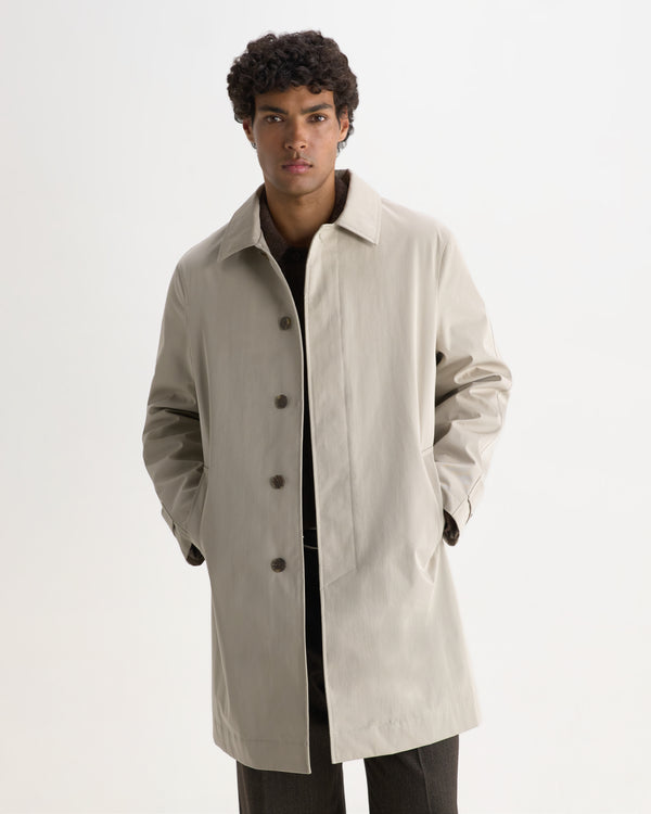 wax london men's Navarino - Stone Water Repellent Twill Mac