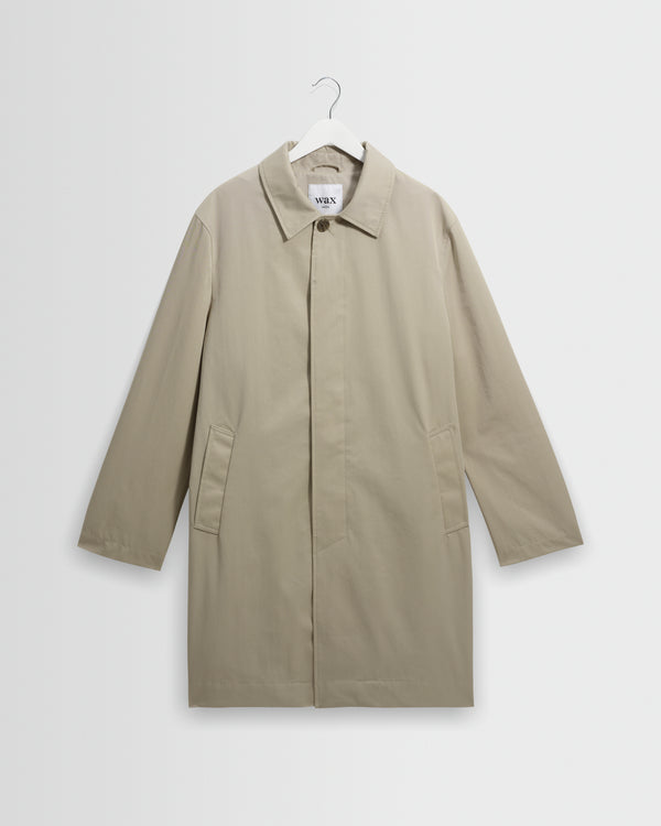 wax london men's Navarino - Stone Water Repellent Twill Mac