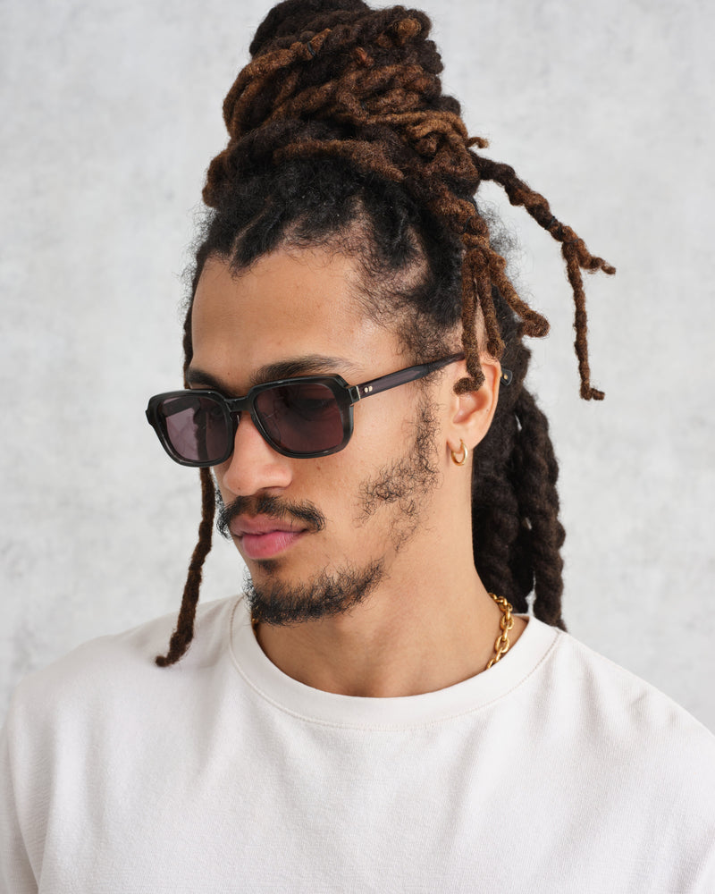 wax london Nelson Sunglasses Brushed Charcoal