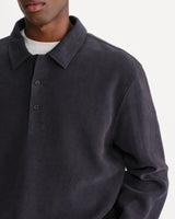 wax london men's Newington - Charcoal Brush Back Fleece Sweatshirt