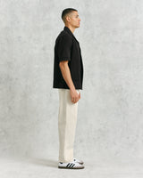 wax london Newton Shirt Black Pintuck