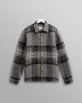 Nolan - Grey And Blue Check Wool Overshirt