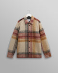 Nolan - Natural And Multicolour Check Wool Overshirt
