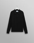 Oban - Black Diamond Stripe Knitted Polo
