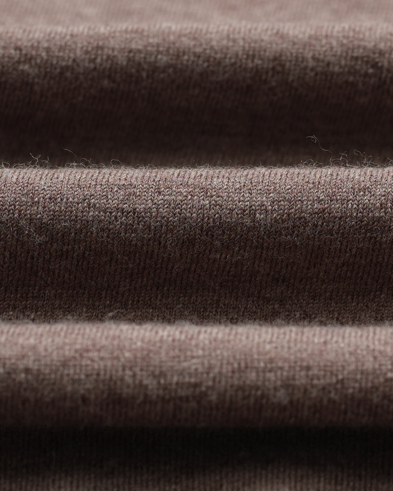 wax london men's Oban - Brown Marl Worsted Wool Knitted Polo