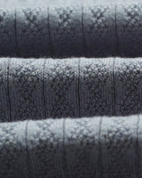 wax london men's Oban - Grey Blue Diamond Stripe Knitted Polo