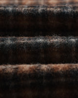 wax london men's Osier - Navy And Brown Drawn Check Jacket