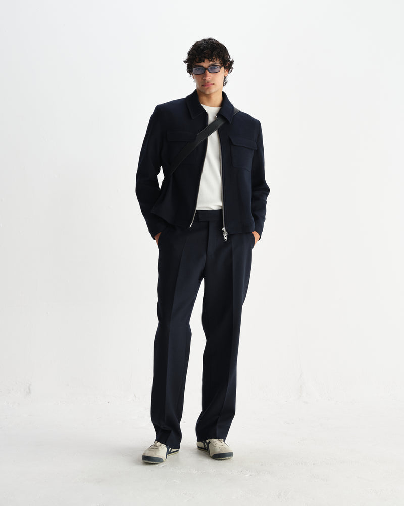 wax london men's Osier - Navy Heavy Twill Jacket