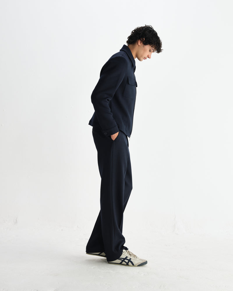 wax london men's Osier - Navy Heavy Twill Jacket