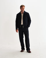 wax london men's Osier - Navy Heavy Twill Jacket
