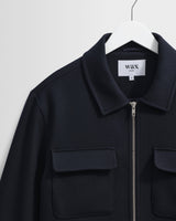 wax london men's Osier - Navy Heavy Twill Jacket