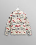 Otto - Ecru And Red Quilted Overshirt