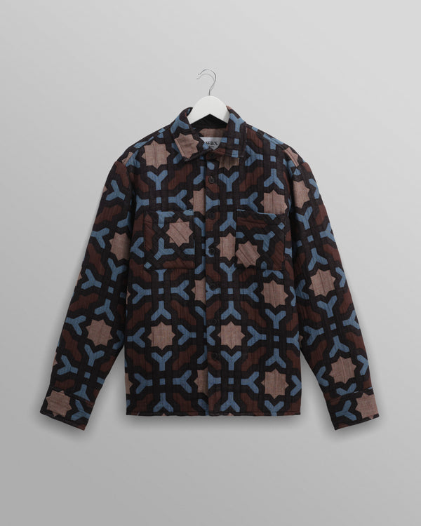 wax london Otto - Multicolour Geometric Jacquard Overshirt