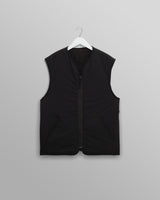 wax london men's Paragon - Black And Brown Reversible Paisley Borg Gilet