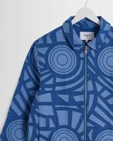 wax london men's Park - Bright Blue Tonal Applique Jacket