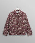 Park - Burgundy And Ecru Floral Jacquard Jacket