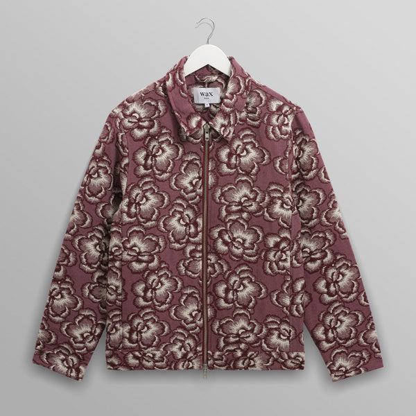 acka flower jacquard jacket（brown） Sunflower Jacquard Flower Jacket Brown at CareOfCarl.com