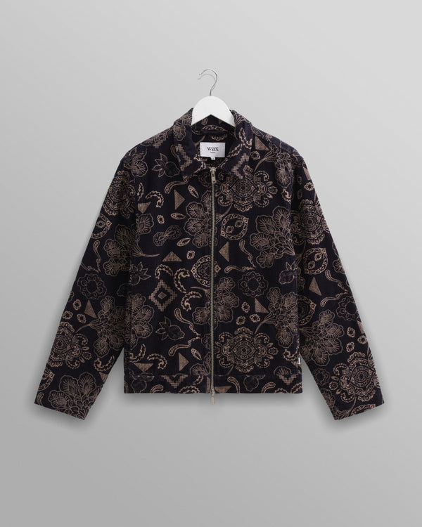 wax london Park - Midnight Floral Corduroy Jacket