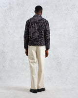 wax london Park - Midnight Floral Embroidered Corduroy Jacket