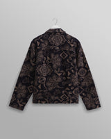 wax london Park - Midnight Floral Embroidered Corduroy Jacket